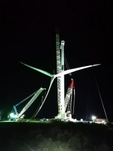 Parque de Malaspina de noche, en Argentina - Tecnorenova energía eólica