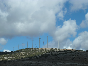 Trabajos en el parque eólico de la Sierra de Cortado, en Soria - Tecnorenova
